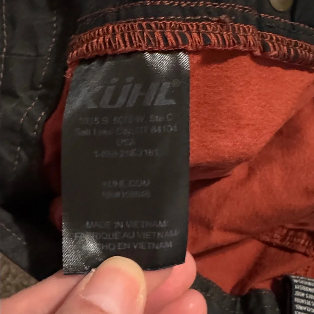 Kuhl Revolvr Shorts Red Brown Patinadye Cotton Gorpcore Outdoor UPF Casual-32